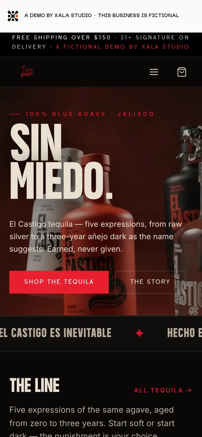 Demo de El Castigo en un teléfono