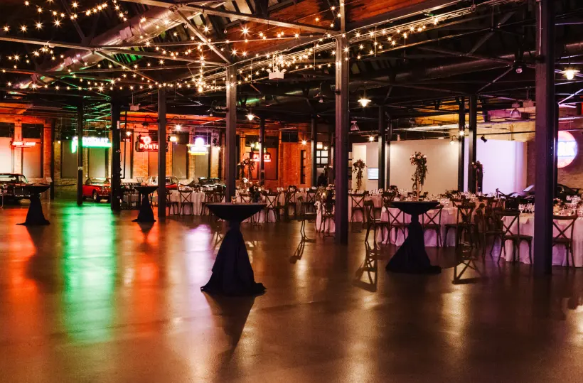 The Grand Hall set for a banquet