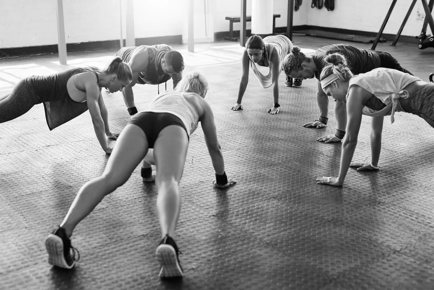 The HIIT floor mid-session.