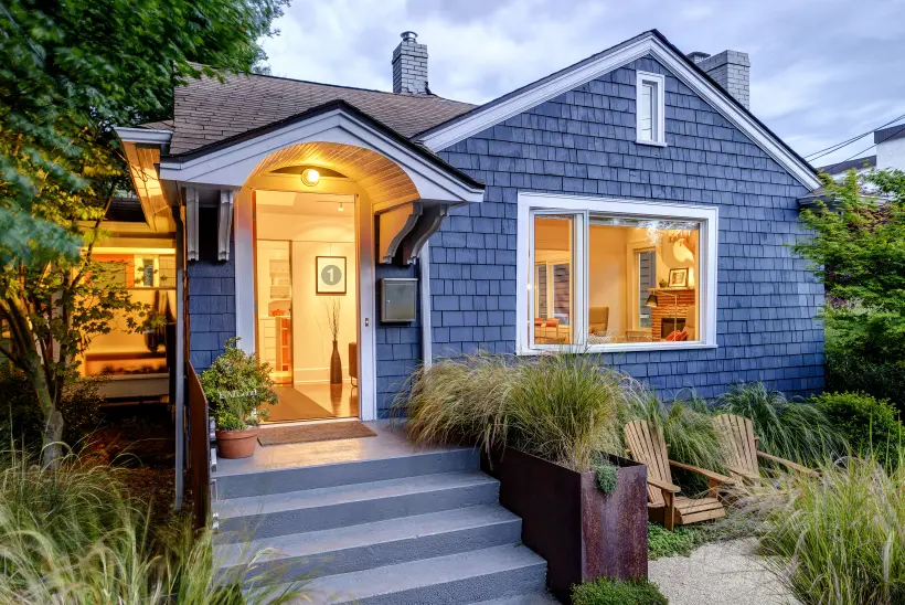 Craftsman bungalow sold in North Park at dusk