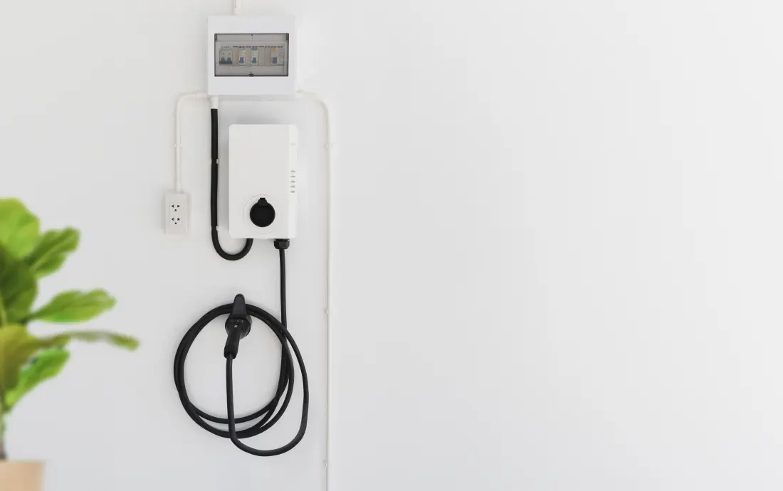Home EV charger installation.